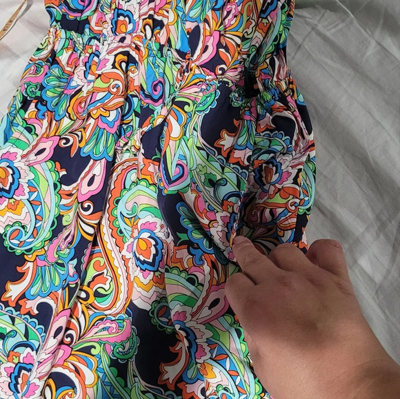 Tommy Bahama Mare paisley slip on Maxi dress with pockets - Picture 6 of 10